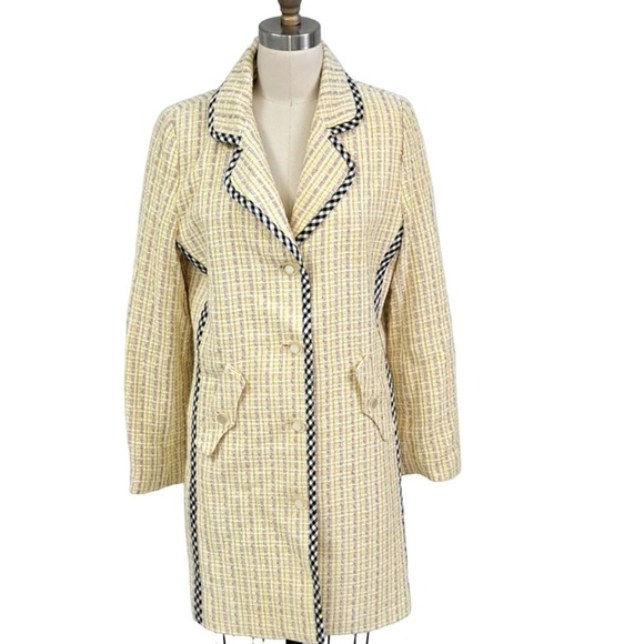 Koos, of course! Lightweight coat/long blazer yellow and black  Sz S - Picture 1 of 4